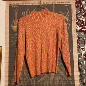 Karen Scott colorful Turtleneck